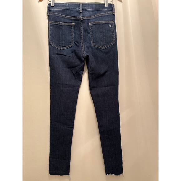 RAG & BONE 10” Ankle Skinny in Mad River Wash High Rise Skinny Ankle Jeans 26 - Picture 3 of 8
